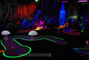 mini-golf itinérant interieur alu blacklight